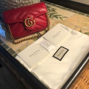 Gucci Marmont Coin Purse Red